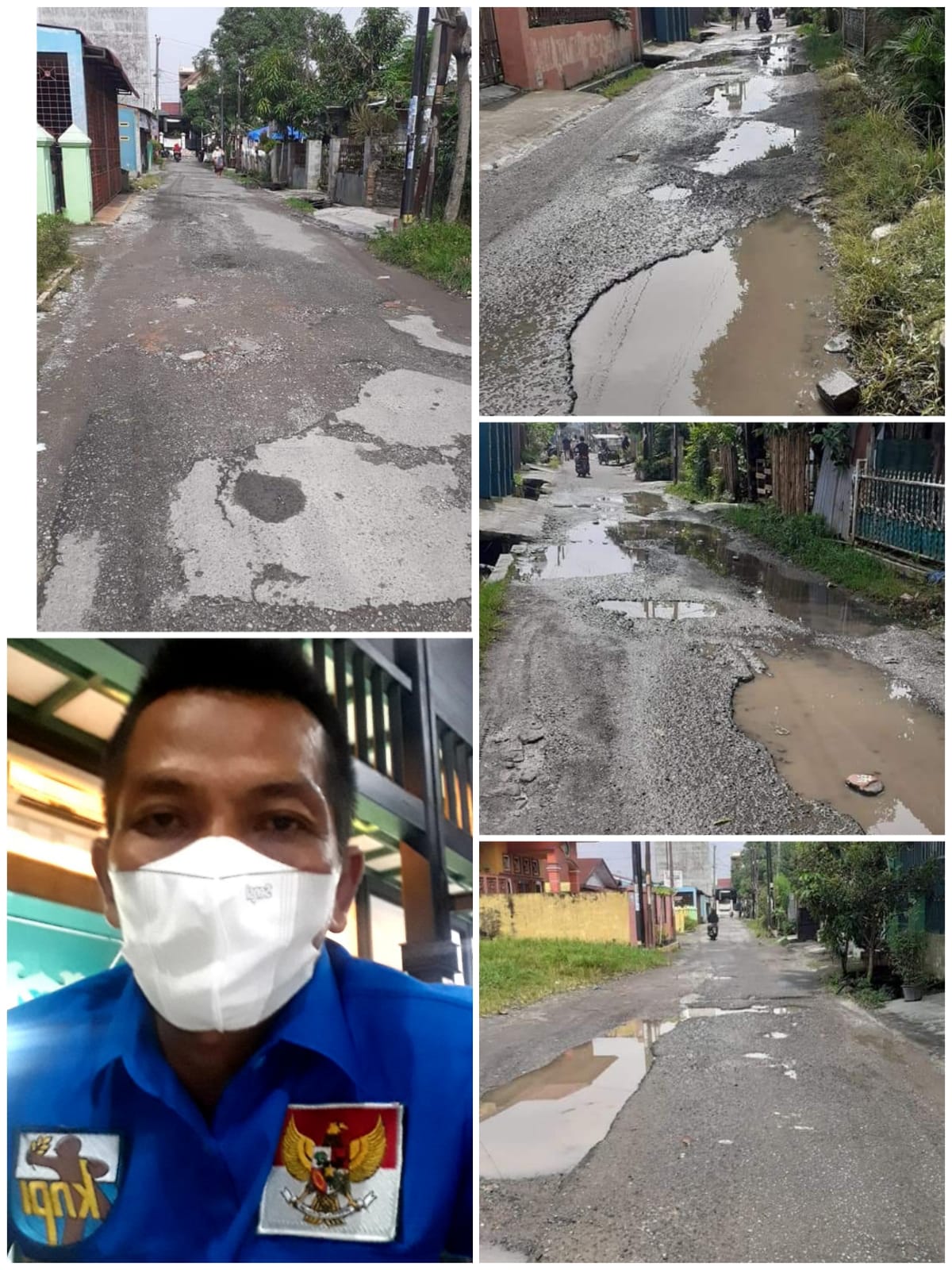 Rusak Parah, KNPI Medan Denai Minta Perbaiki Jalan Srikandi