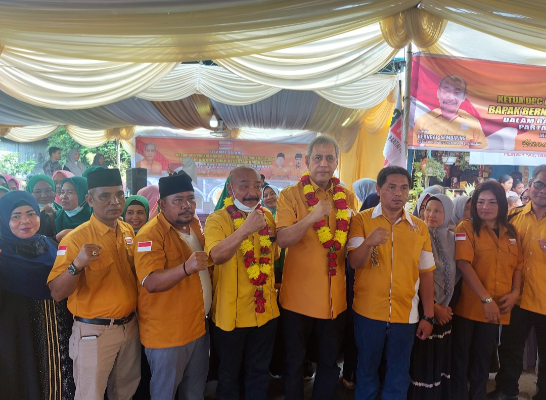 Kukuhkan Pengurus PAC Hanura Sunggal, Kodrat Shah Ajak Kader Besarkan HANURA