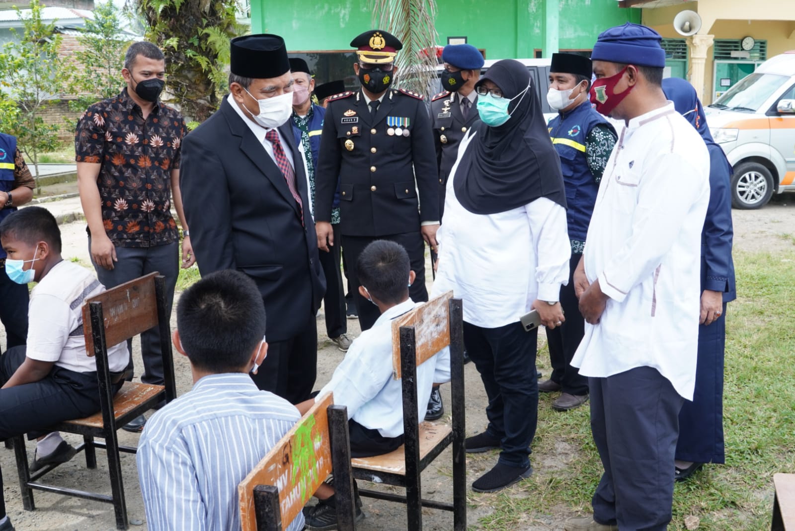 Wali Kota Dan Unsur Forkompimda Tinjau Vaksinasi Pelajar