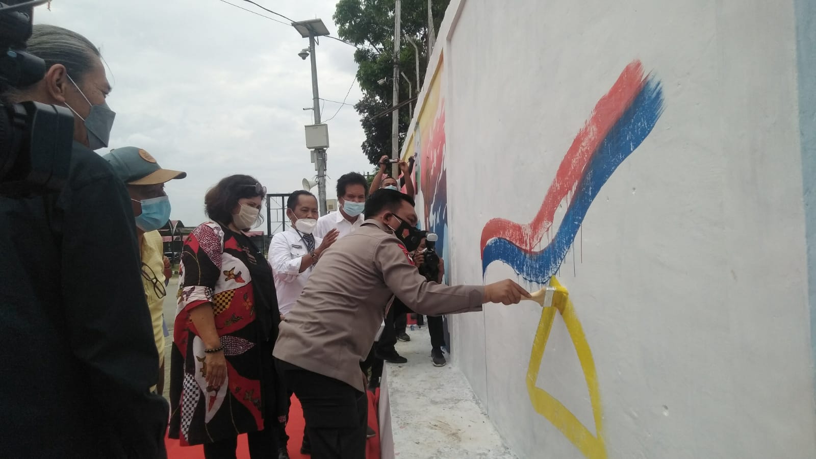 DKSU Dukung Karya Anak Bangsa Sukseskan Polda Sumut Gelar Bhayangkara Mural Festival Mural 2021