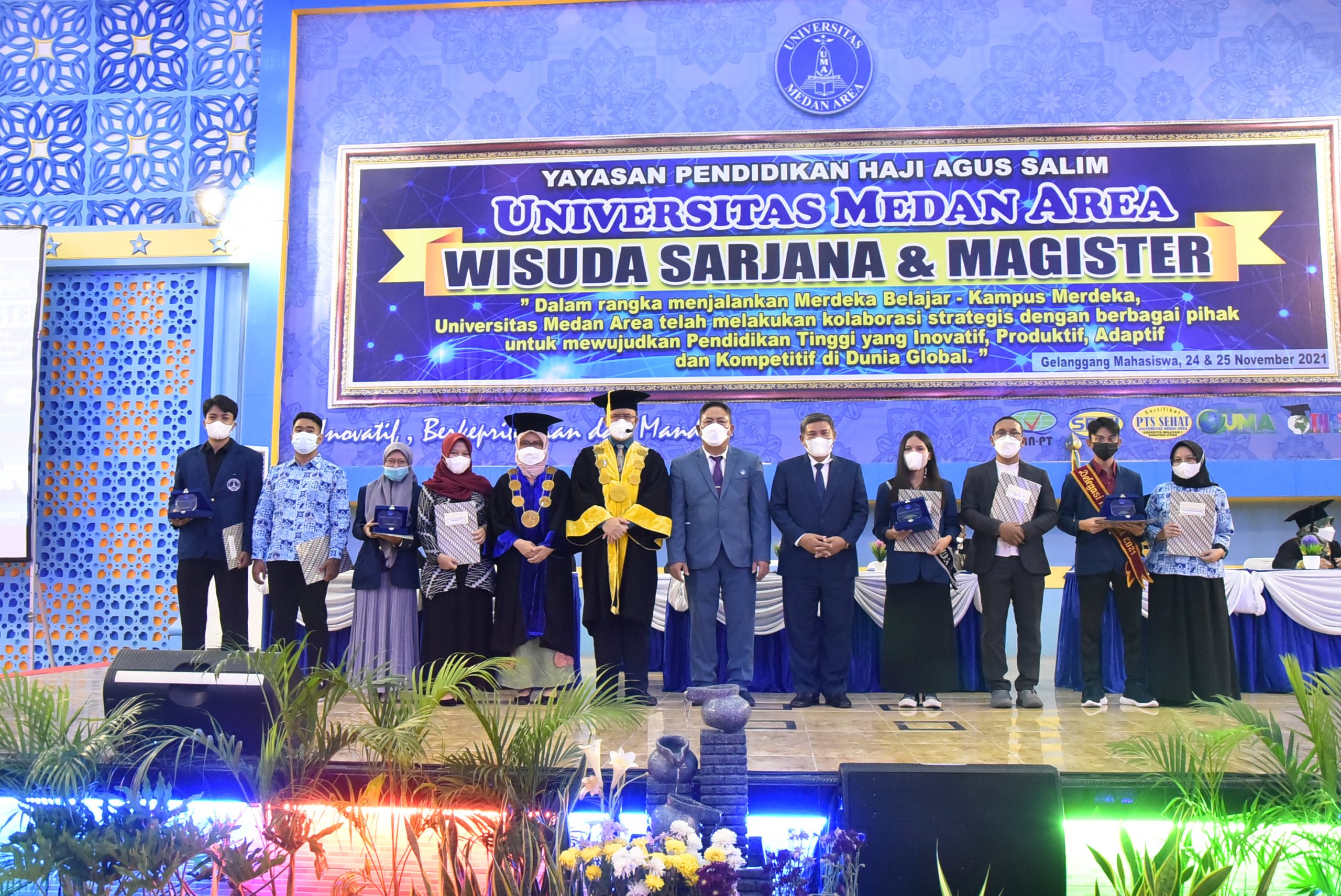 Wakil Bupati Deli Serdang hadiri Wisuda Sarjana dan Magister Universitas Medan Area Periode II Tahun 2021