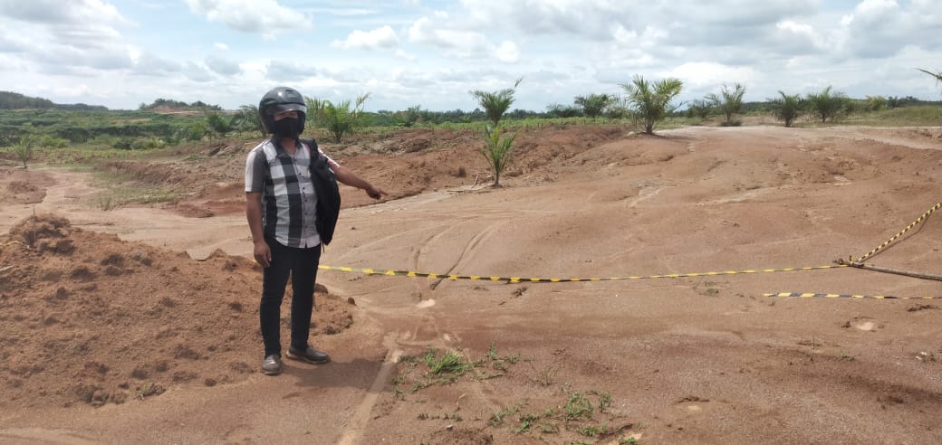 Police Line di Areal Perkebunan  PT Gotong Royong Dipertanyakan