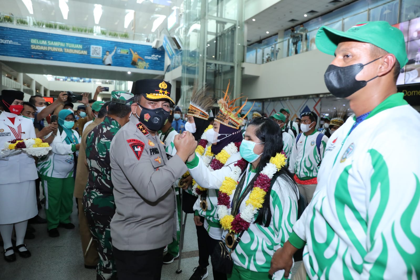 Kapolda Sumut Sambut Kedatangan Atlet Pekan Paralimpik Nasional XVI Tahun 2021
