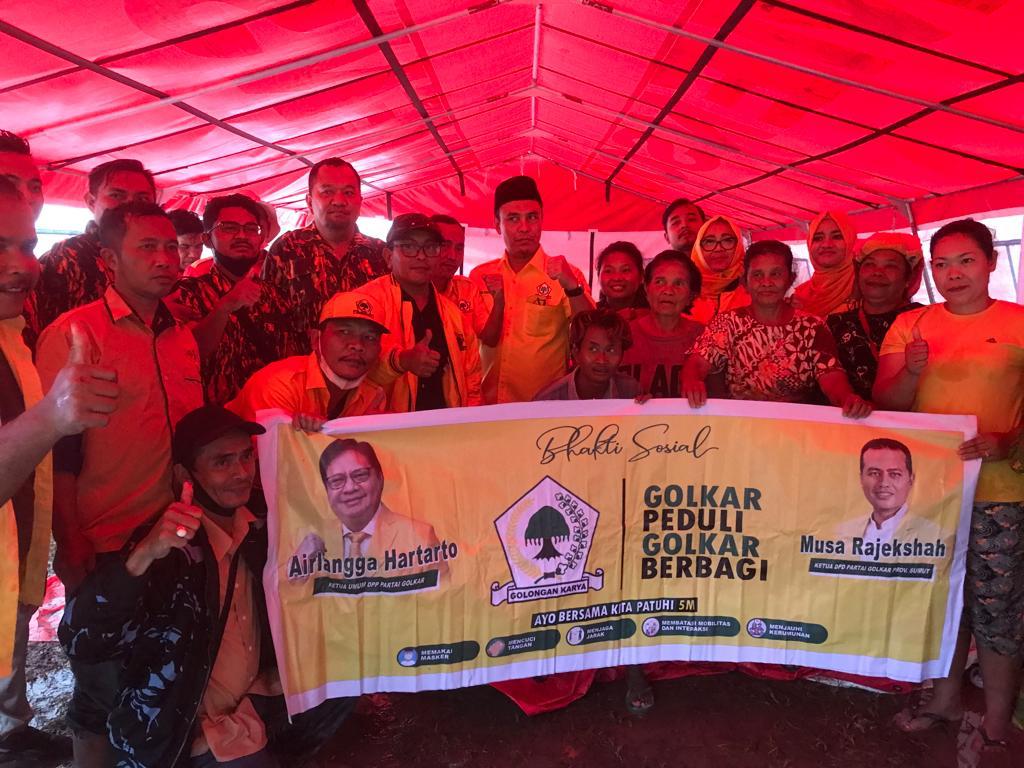 DPD Partai Golkar Deli Serdang Bantu Korban Longsor Sibolangit