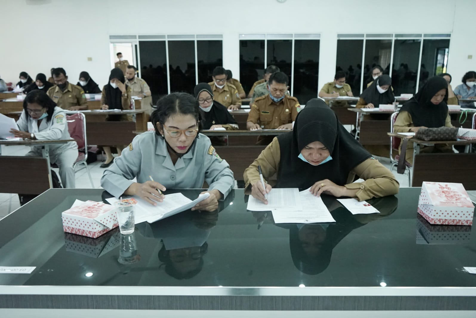 Pemkab Asahan Gelar Ujian Penyesuaian Kenaikan Pangkat Tenaga Administrasi 2021