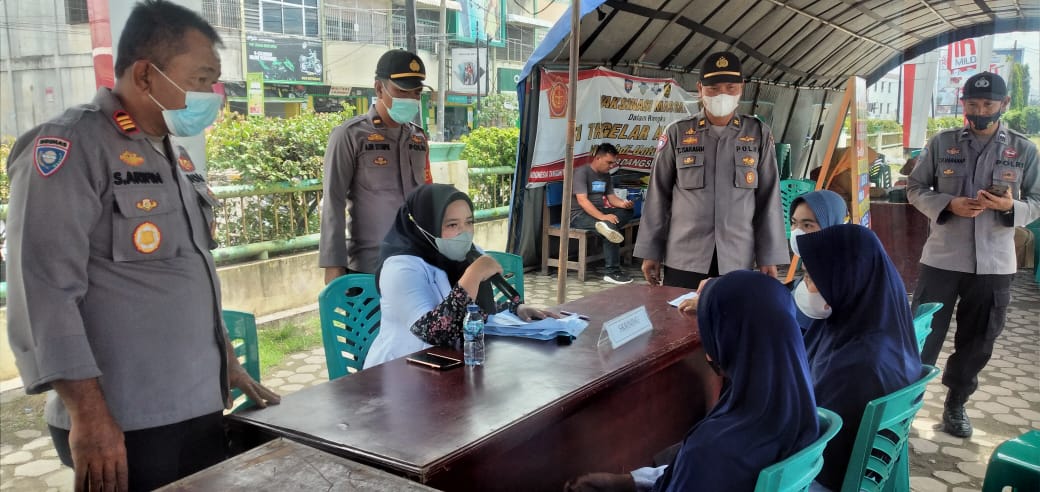 Vaksinasi Tahap II Kepada Santri Pesantren Darul Ikhlas Ucapkan Terima Kasih pada Kapolres