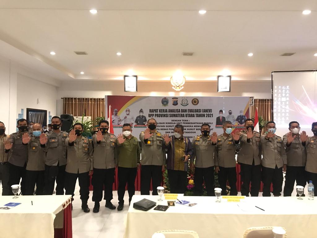 Ketua UPP Sumut  tutup Kegiatan Rapat Kerja Anev. UPP Sumut Tahun 2021