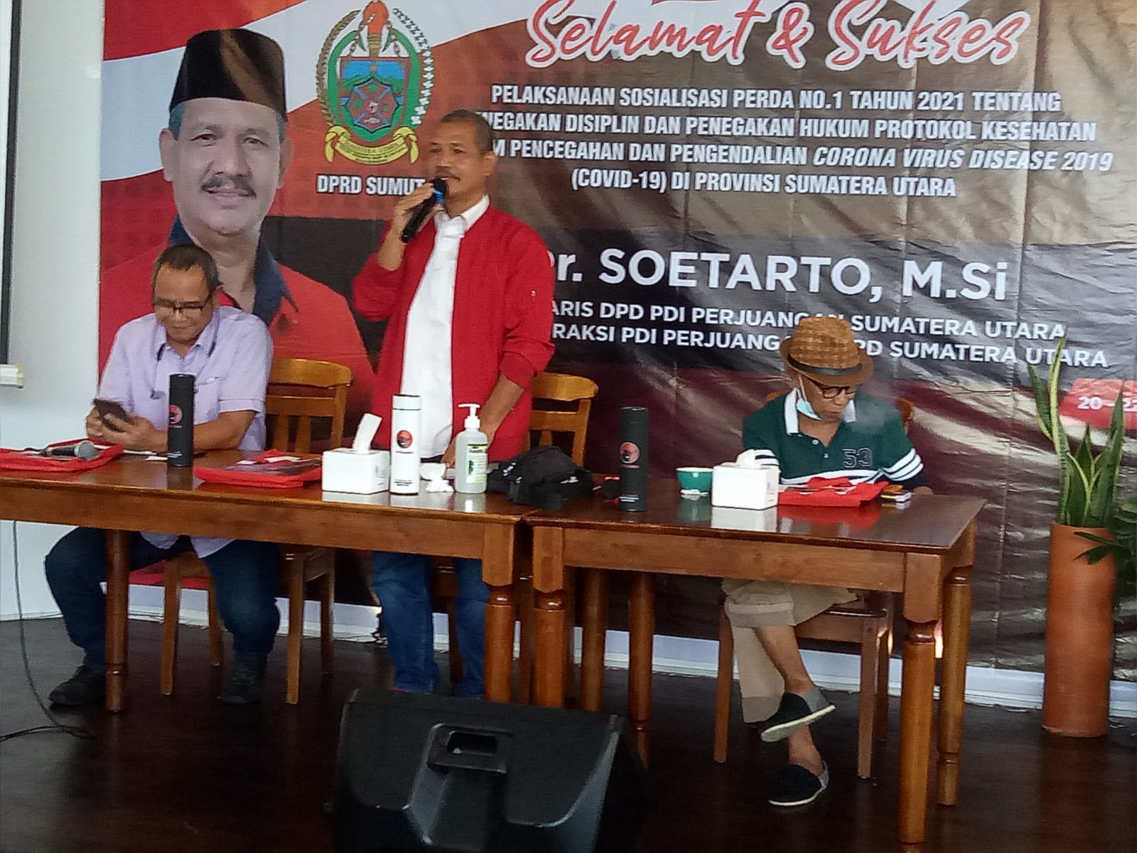 DPRD SU Dr Soetarto : Legislatif Bersama Jurnalis Berjuang Ajak Masyarakat  Patuhi Prokes