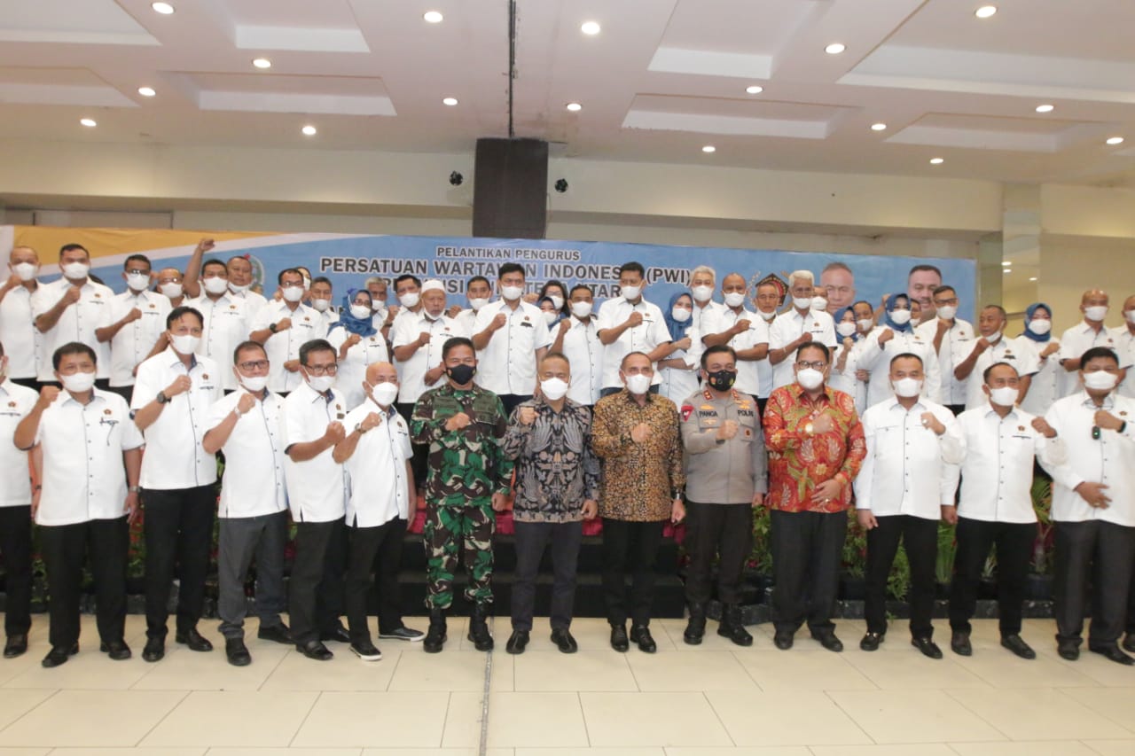 Sukses, PWI Sumut 2021-2026 Dilantik, Gubsu : Tanpa Wartawan Sumut tak Bisa Maju