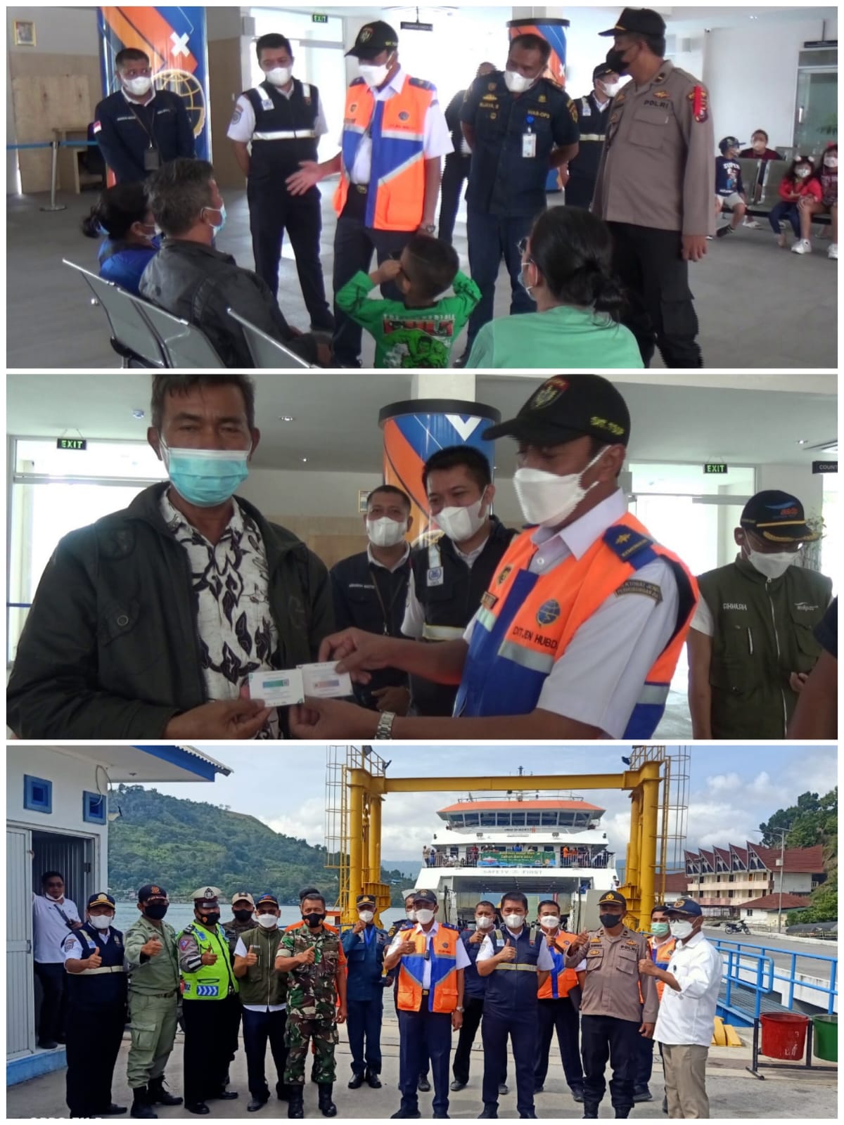 DIREKTUR TSDP DITJEN HUBDAT,KEMENHUB,MELAKUKAN MONITORING ANGKUTAN NATARU 2021-2022 DI PEL.PENYEBERANGAN 