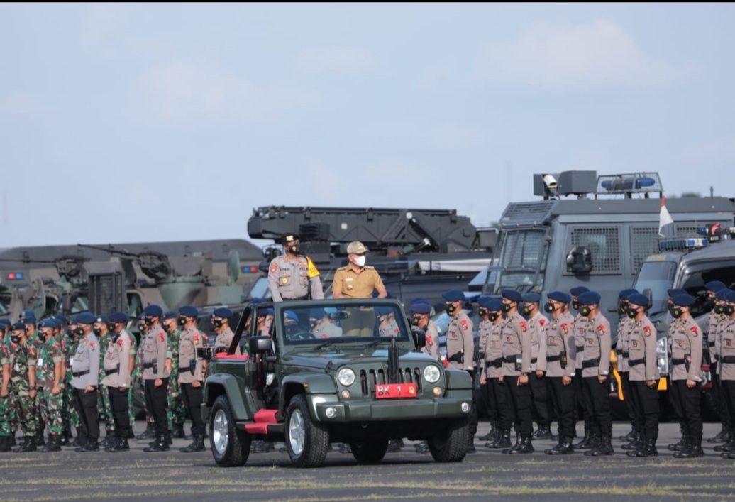 Apel Gelar Pasukan Ops Lilin Toba 2021 Pengamanan Natal dan Tahun di Sumut