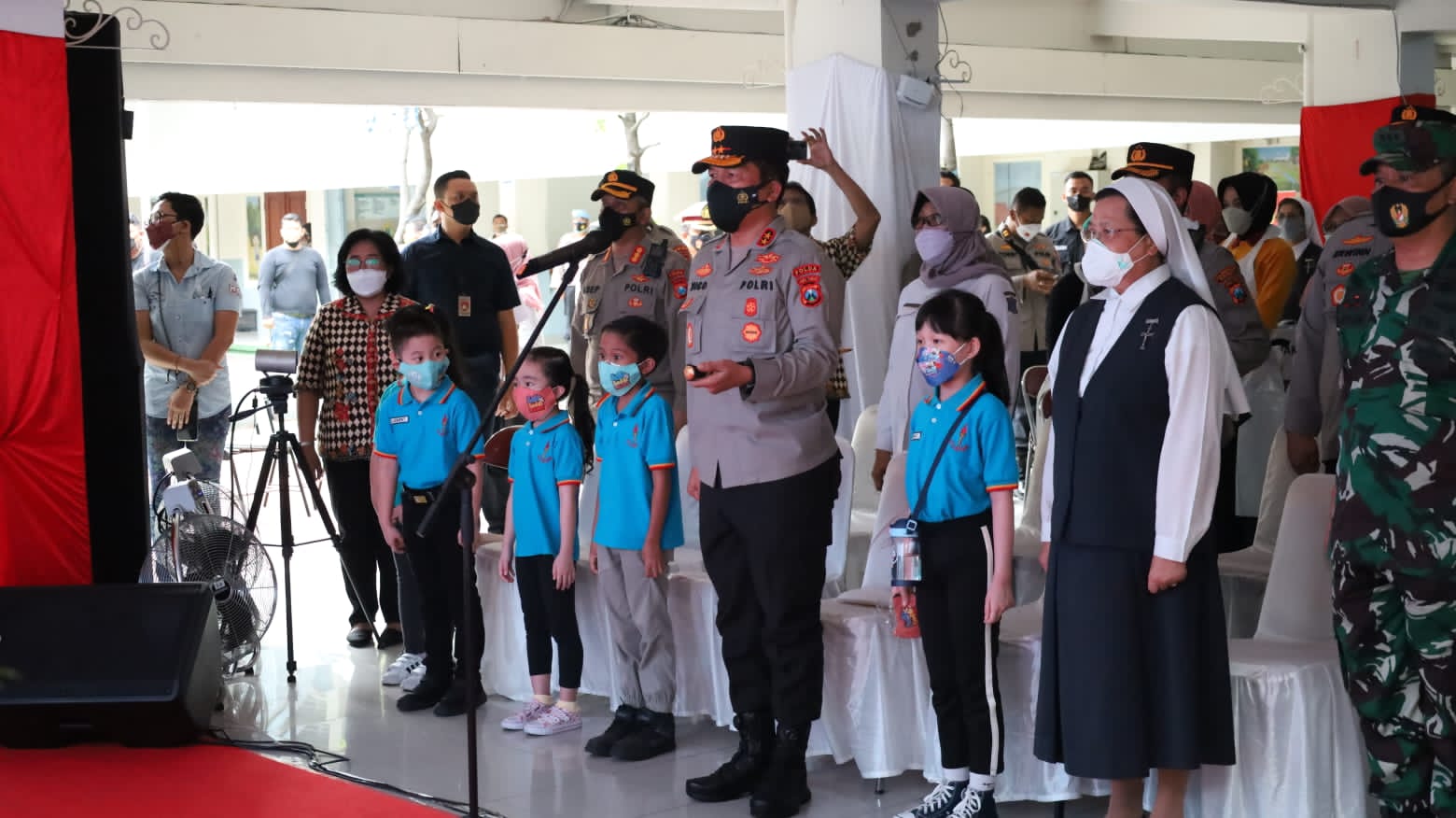 Kapolda Jatim hadiri Launching Vaksinasi Merdeka Anak, Kapolri : Target 2,5 Juta Dosis Vaksin