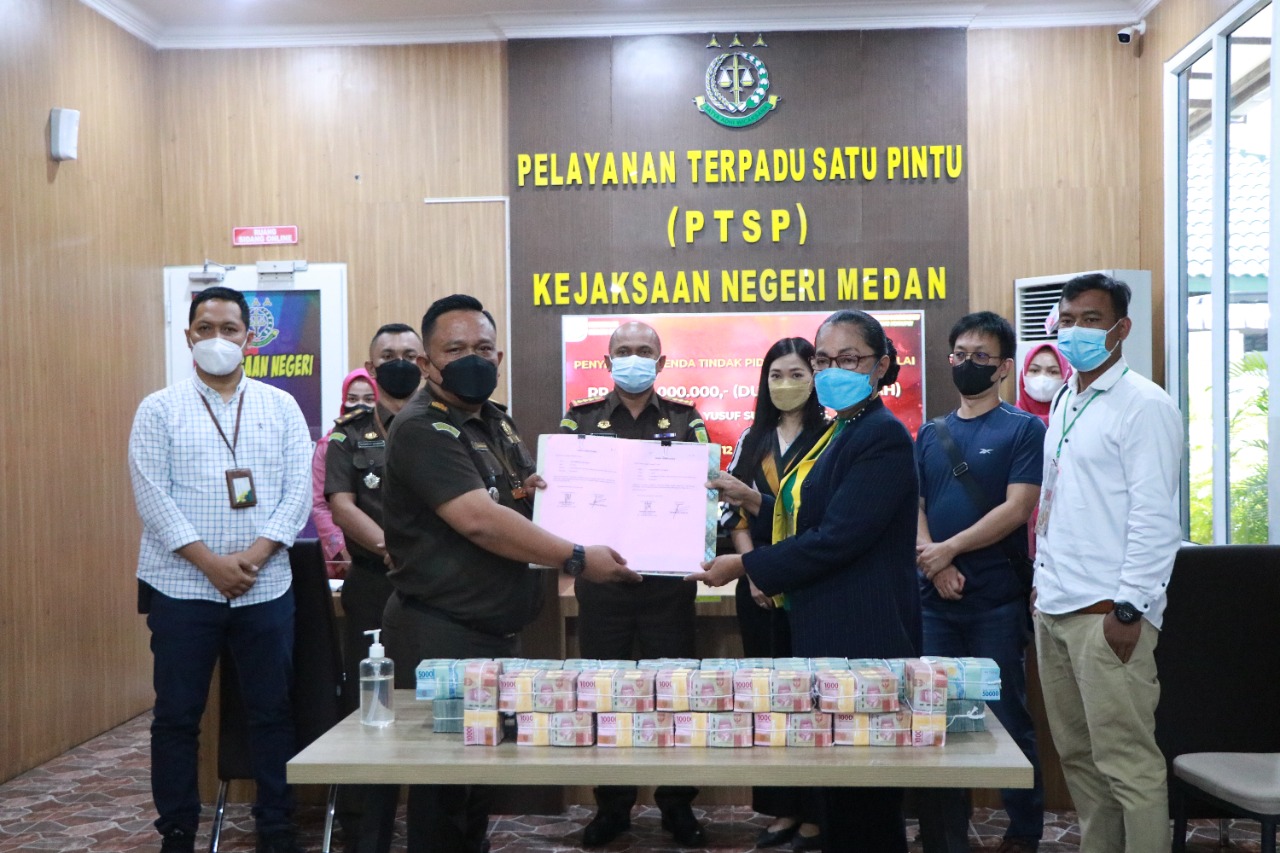 Kejari Medan Terima Pembayaran Denda Rp 2 Miliar dari Terpidana Narkoba