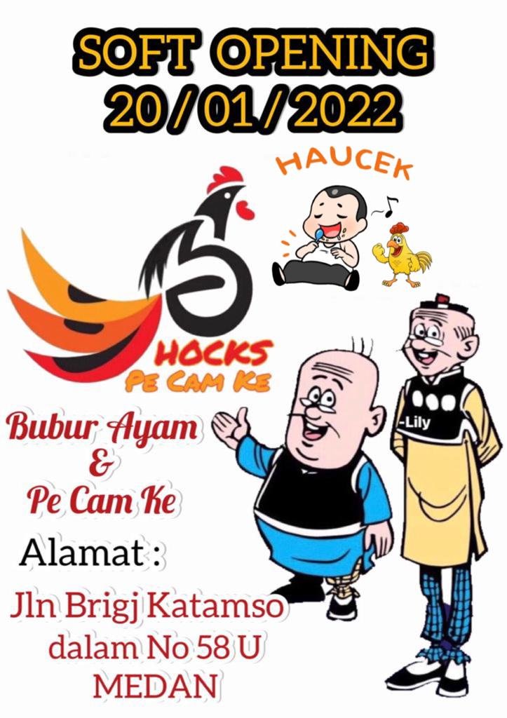 Enak!! Bubur Ayam, Hocks Pe Cam  Akan Hadir di Medan