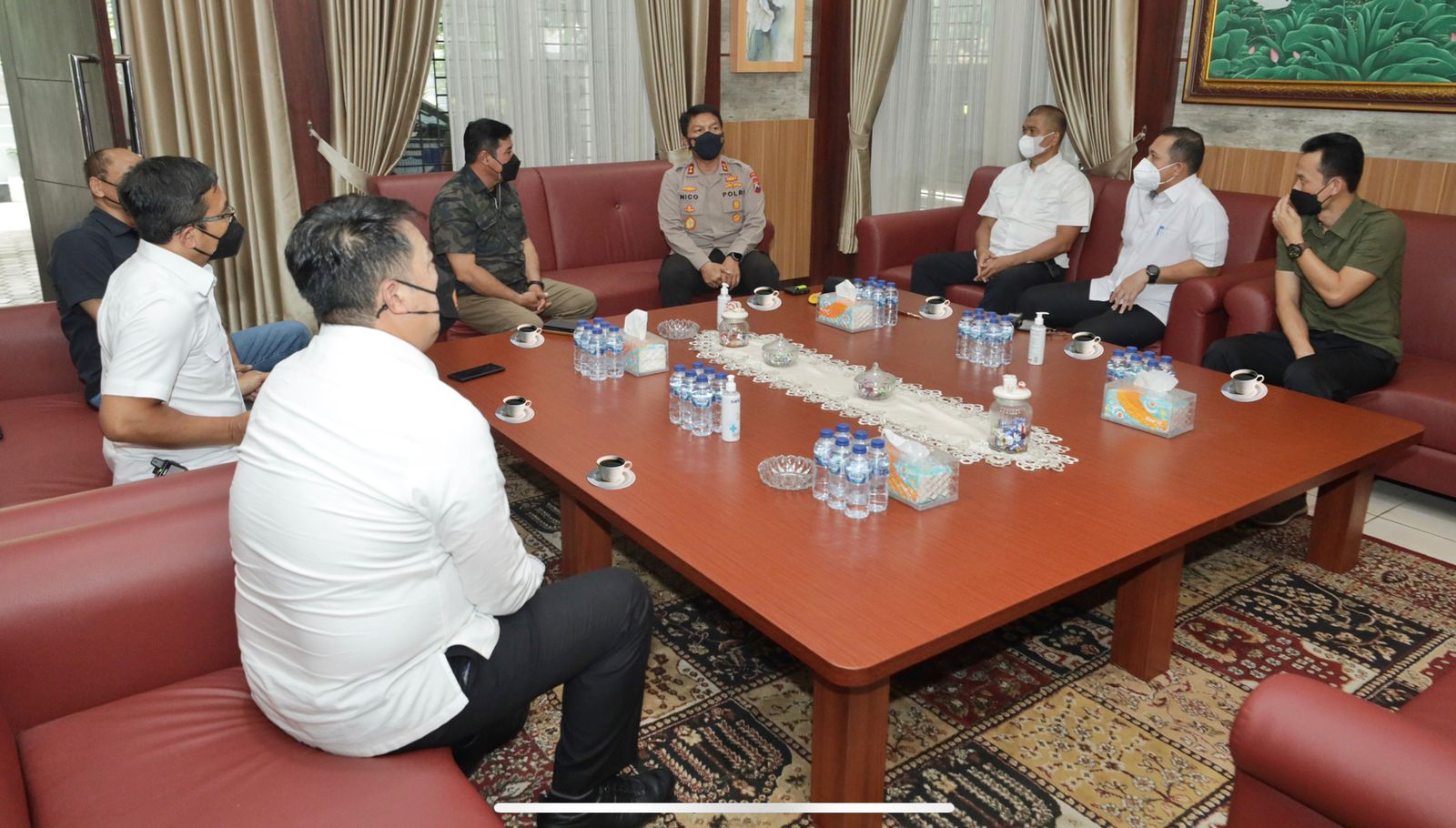 Kapolda Jatim dengan Kabinda Jatim, Tingkatkan Sinergitas Jatim yang kondusif