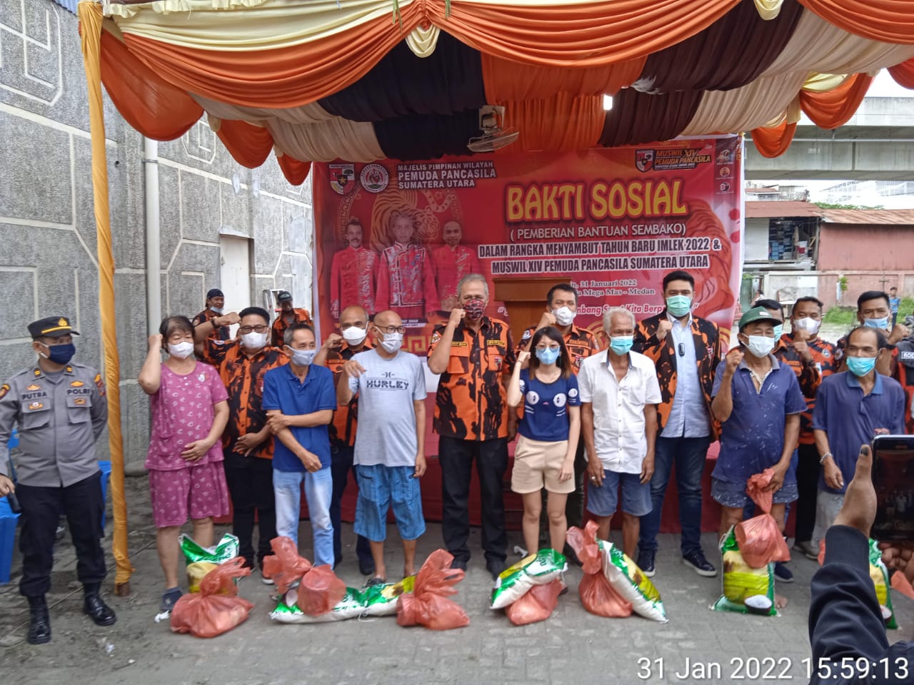 Jelang Muswil Ke XIV dan Imlek,MPW Pemuda Pancasila Sumut Gelar Bakti Social