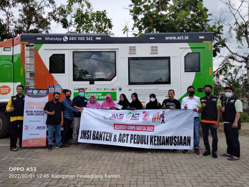 Gandeng ACT, JMSI Banten Salurkan Bantuan untuk Korban Gempa Bumi Pandeglang