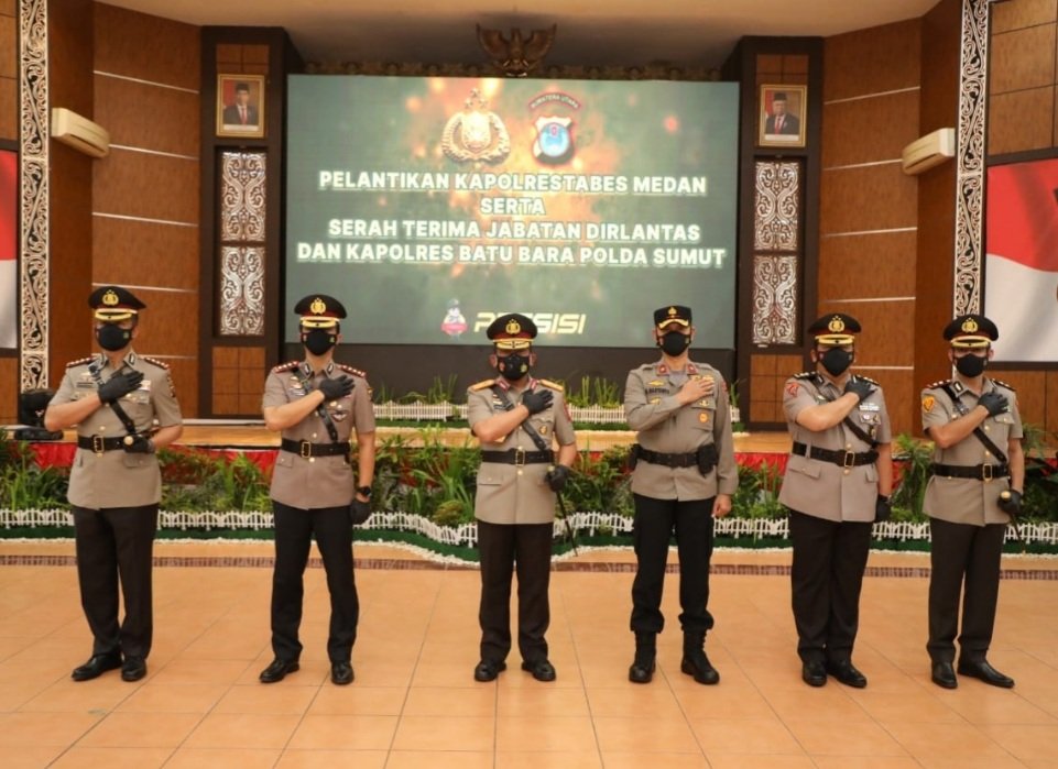 Polda Sumut Gelar Sertijab Kapolrestabes Medan, Dirlantas Polda Sumut, dan Kapolres Batubara, Ini Kata Kapoldasu Irjen Panca