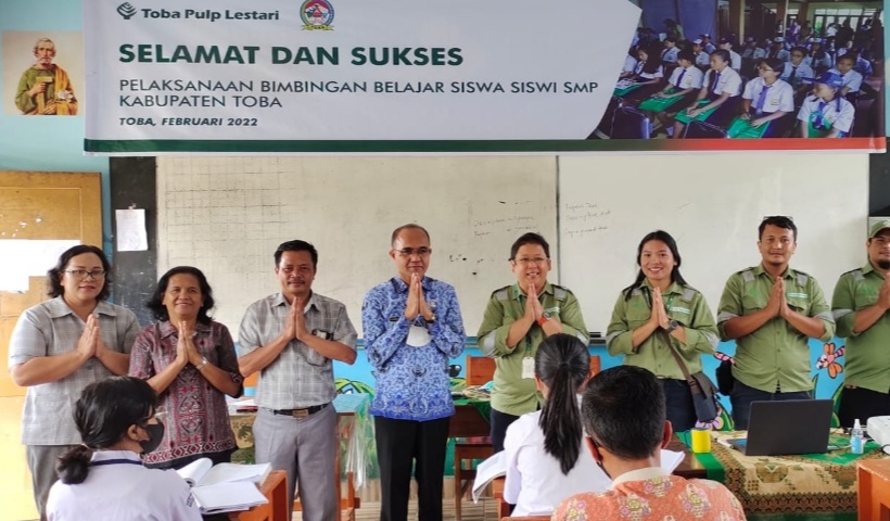 Dukung Pendidikan Di Kabupaten Toba PT TPL Selenggarakan Bimbingan Belajar Untuk Pelajar SMP