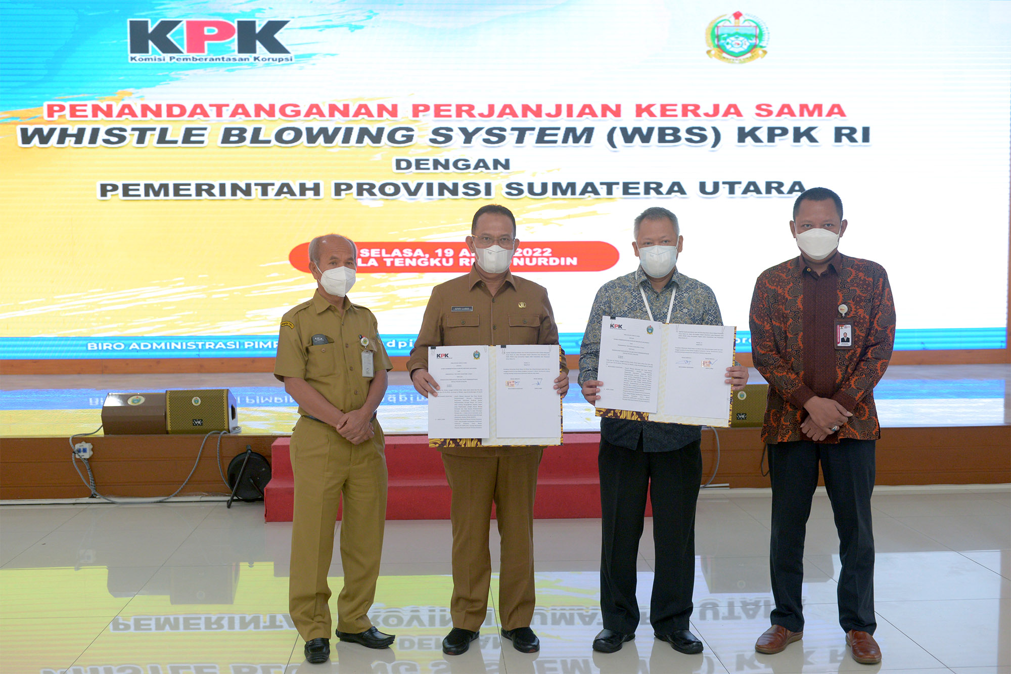 Pemprov Sumut Teken Perjanjian Kerja Sama, Whistle Blowing System dengan KPK