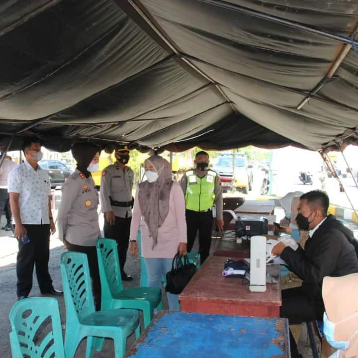 Kapolres Padangsidimpuan pantau Pelaksanaan Vaksinasi Dalam Rangka Percepatan Vaksinasi