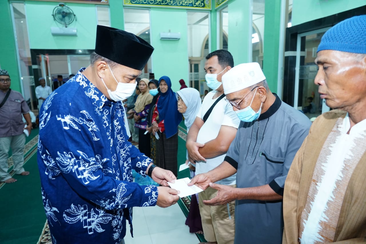 Tim Safari Pemko T.Tinggi Kunjungi Masjid Al Hasanah , Mudik Lebaran Wajib Vaksin 3