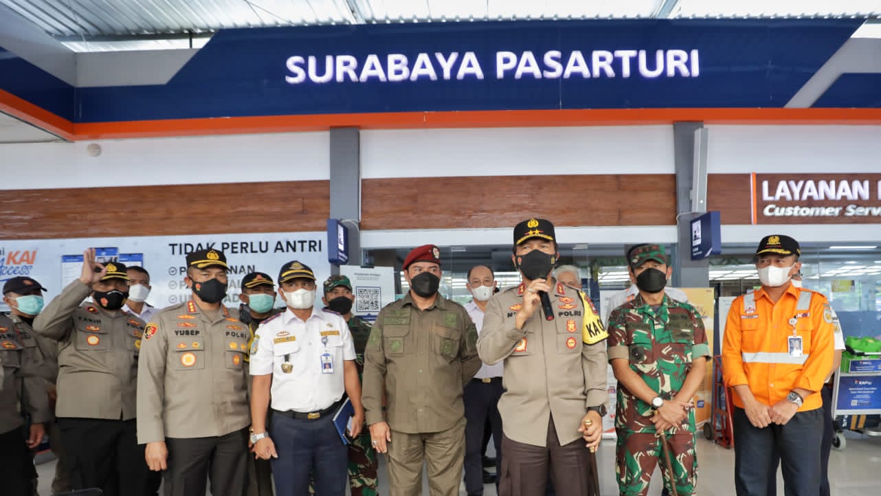 Forkopimda Jatim Mengecek Pos Pam, Pos Yan dan Pos Terpadu jelang Mudik Lebaran
