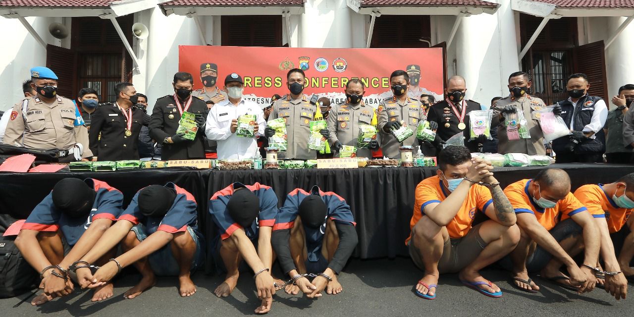 Polrestabes Surabaya Amankan 42 Kg Sabu Dari Tangan Sindikat Narkotika