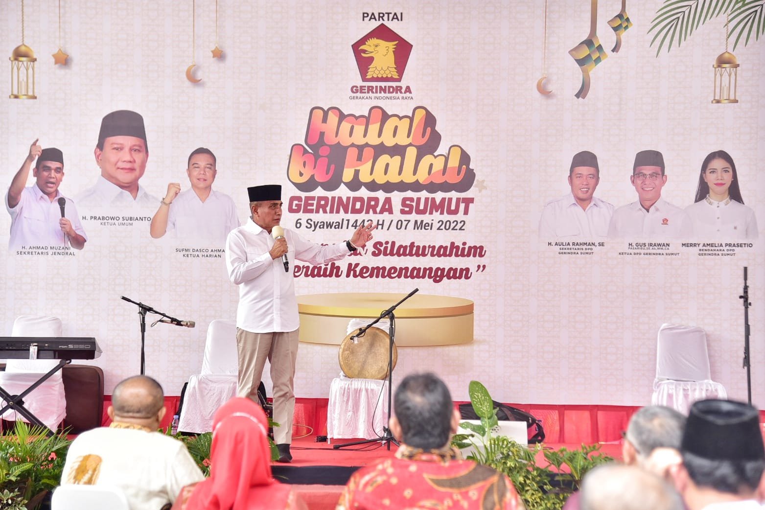 Hadiri Halalbihalal Gerindra Edy Rahmayadi Sebut Pentingnya Silaturahmi, Gus Irawan Puji Kinerja Gubsu