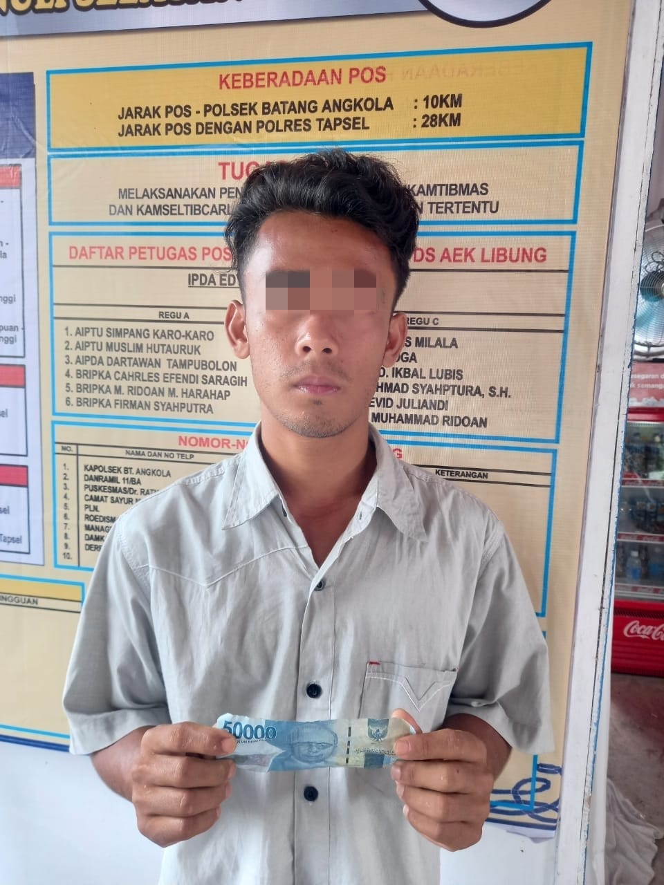 Satreskrim Polres Tapsel Amankan Pelaku Pungli Parkir di Wisata Aek Sijorni