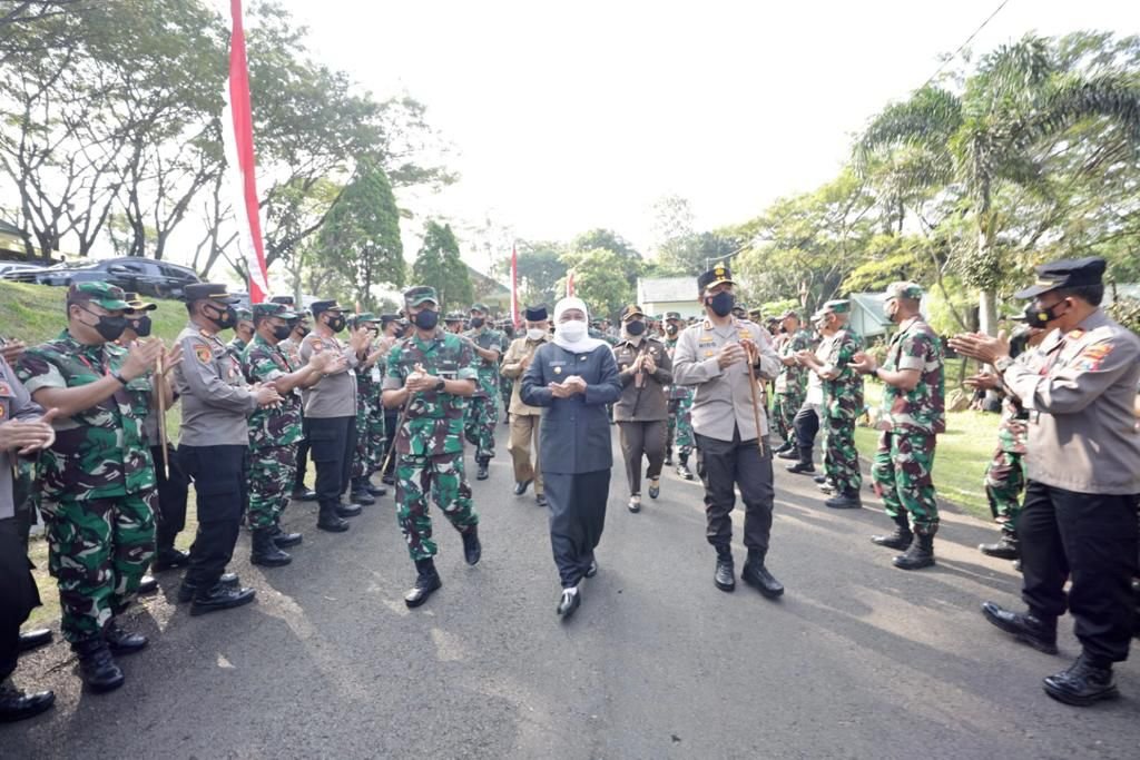 Forkopimda Jatim hadiri Apel Sinergitas TNI-Polri oleh Kodam V/Brawijaya, Mendukung Pemulihan Ekonomi Nasional