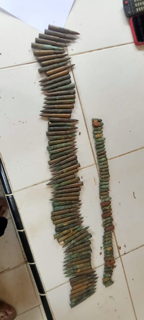 Warga Serahkan 116 Butir Amunisi  Aktif Ke Polsek Hutaimbaru 