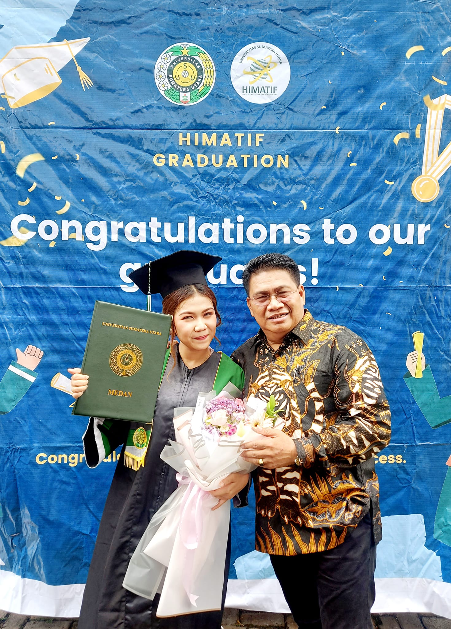 1.150 Wisudawan USU Dilantik, Salah Seorang Yang Diwisuda Bella Olivia, Putri CEO Sumut24 Group