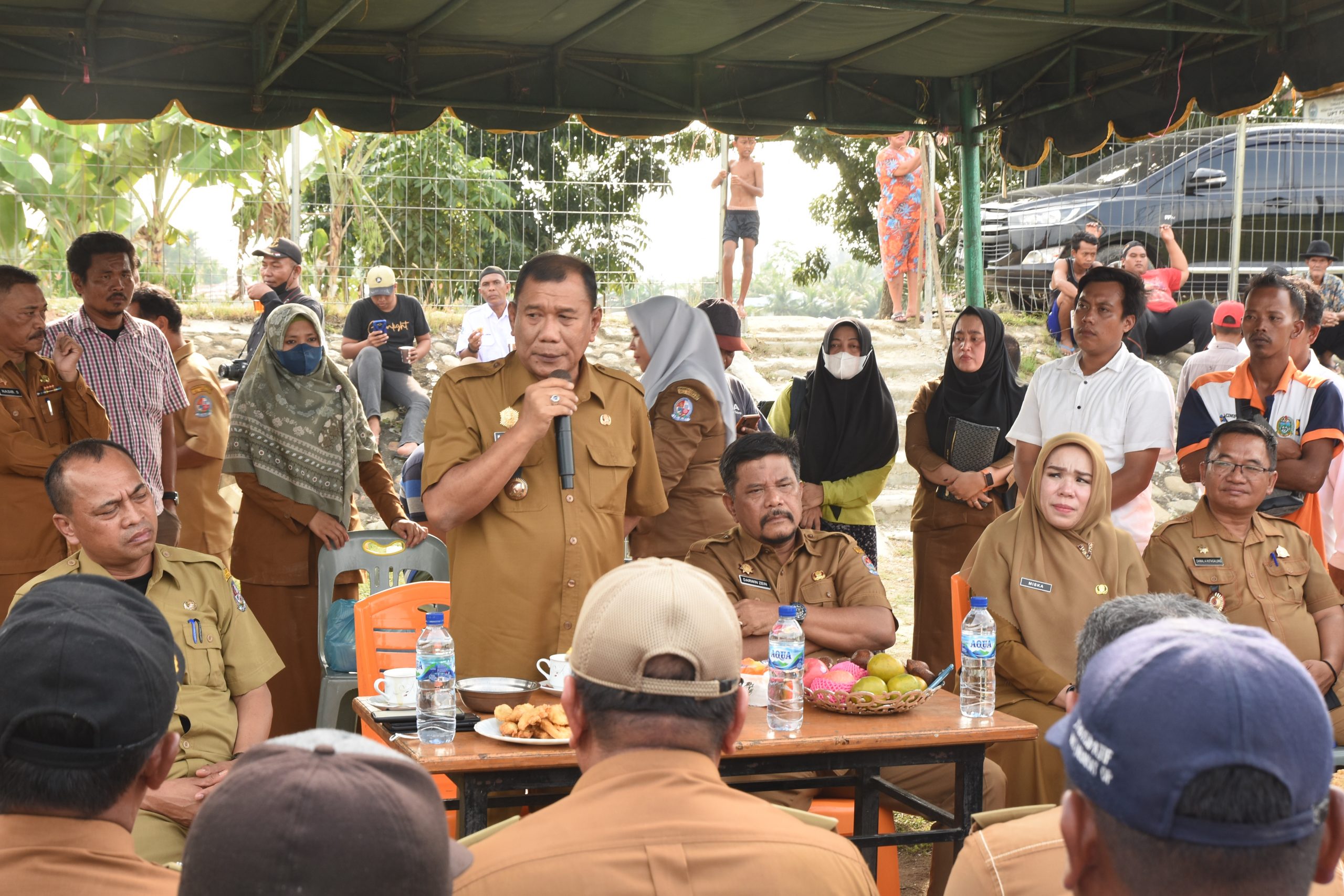 Bupati Deli Serdang Tinjau Perbaikan Bendungan Sidoras