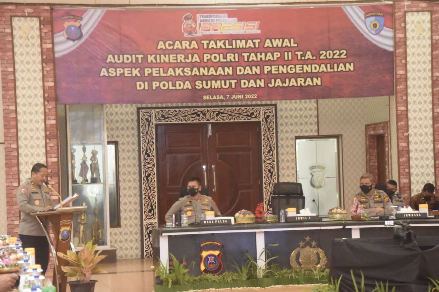 Irwil I Itwasum Polri Buka Taklimat Awal Wasrik Rutin Tahap II T.A 2022 Polda Sumut