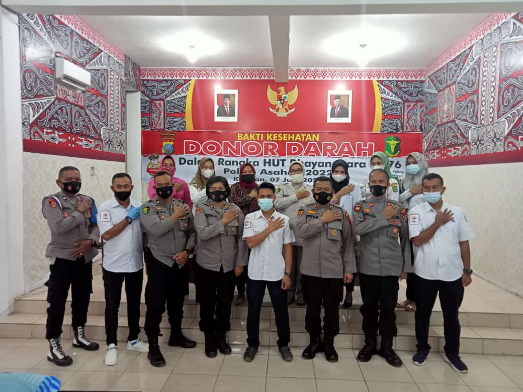 Sambut HUT Bhayangkara ke-76 Tahun | Polres Asahan Gelar Donor Darah