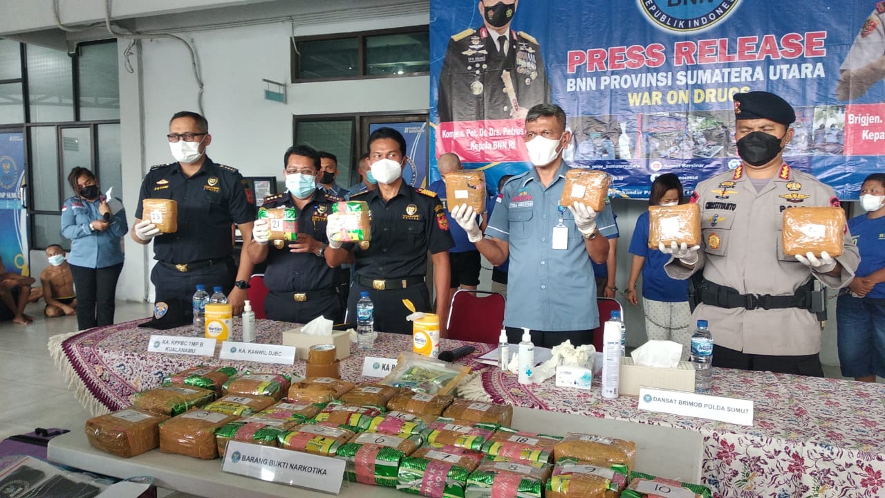 BNNP Sumut Ungkap Jaringan Narkotika LP Tanjung Gusta Medan Lewat Jasa Ekspedisi