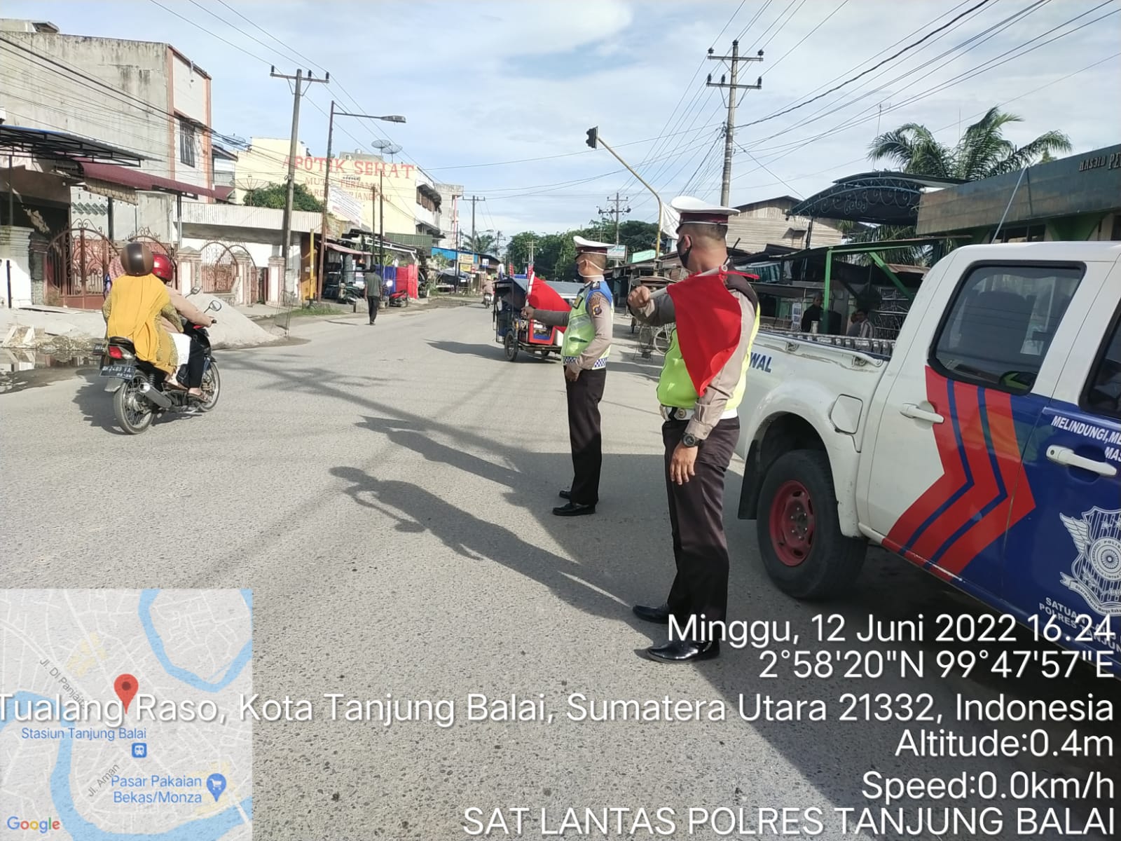 Satlantas Polres Tanjungbalai Menjaga Keamanan dan Kelancaran Lalin dengan Patroli Sore