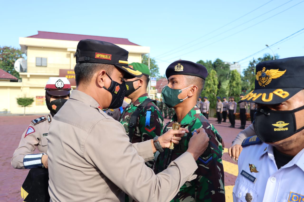 Kapolres Tanjungbalai AKBP Triyadi SH SIK Pimpin Apel Gelar Pasukan Ops Patuh Toba 2022