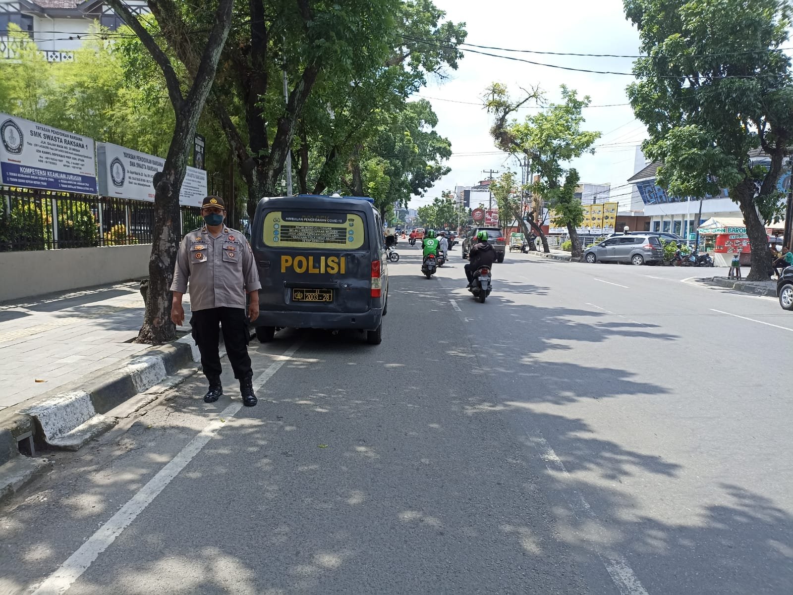 Personel Polsek Medan Baru Minimalisir Tawuran Antar Pelajar dengan Patroli Mobile