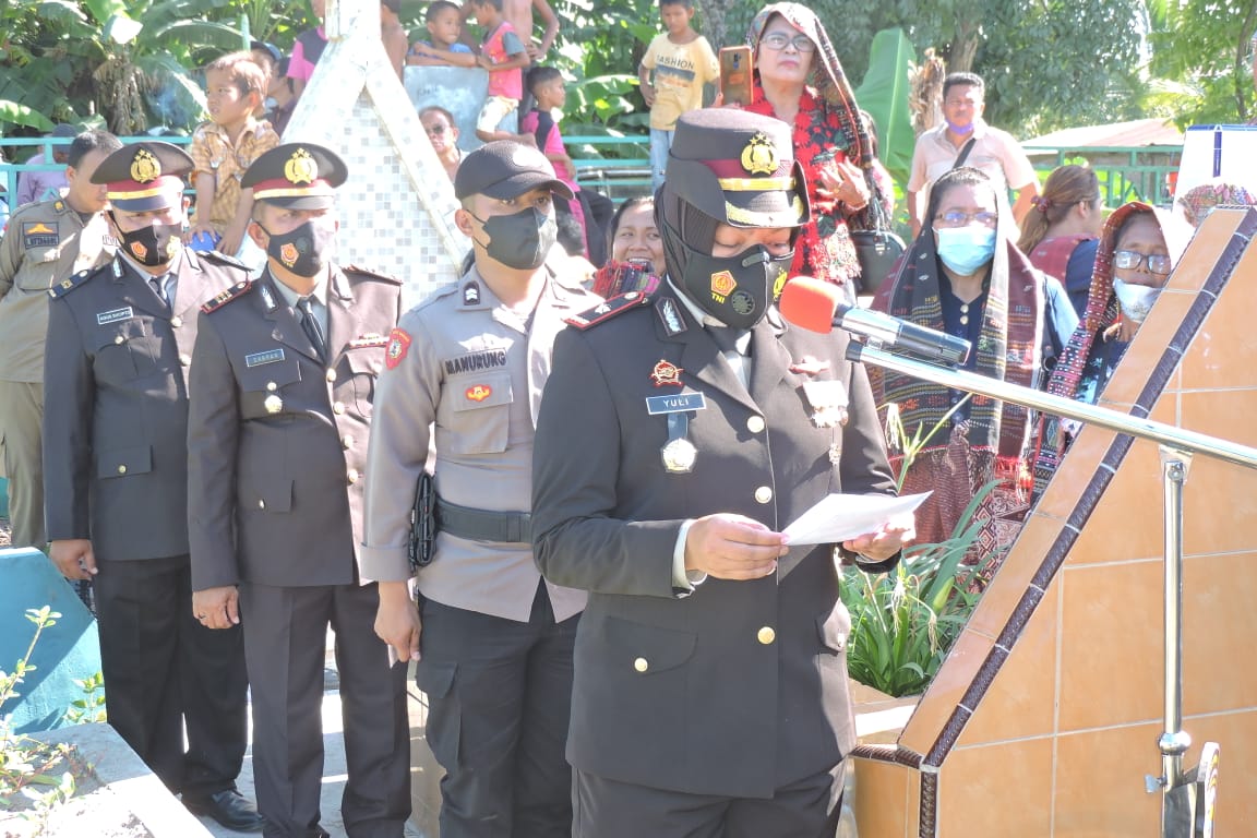 Waka Polres Asahan Pimpin Upacara Pemakaman Almarhum Anggota Polri Aiptu Esman Harianto Sitorus