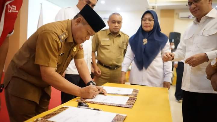 Plt Wali Kota Tanjungbalai Hadiri  Penandatanganan MOU dan Sosialisasi Guru Pembina PMR Se Kota Tanjungbalai