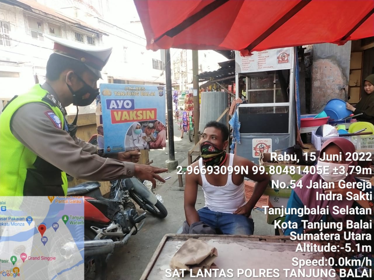 Guna Pengendalian Virus Covid-19, Polres Tanjungbalai Himbauan Masyarakat Laksanakan Vaksin