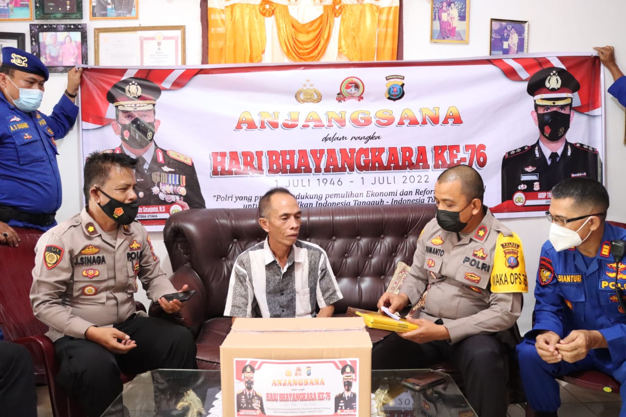 Menyambut HUT Bhayangkara ke 76 Tahun 2022, Polres Tanjungbalai Giat Anjangsana Purnawirawan Polri dan Warakawuri