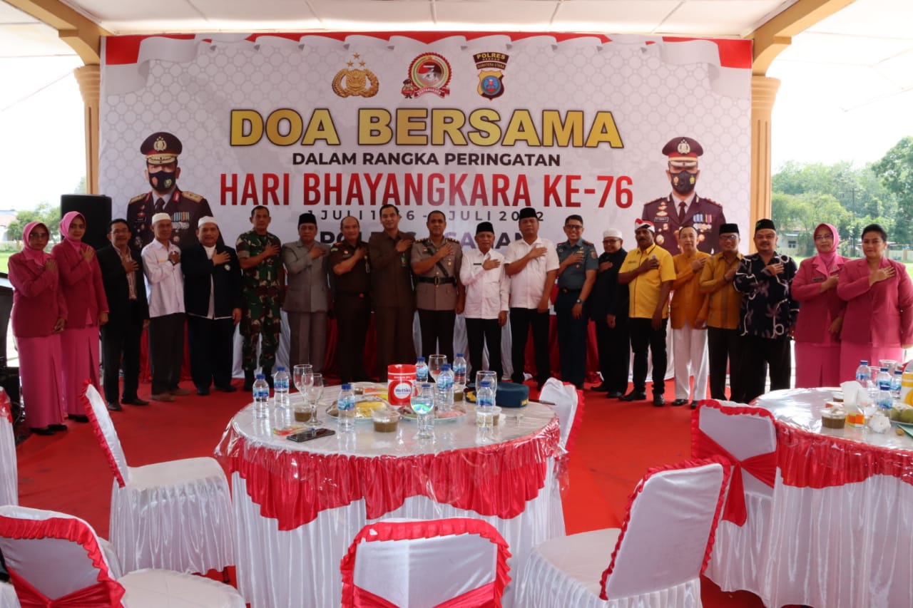 Peringati Hari Bhayangkara ke 76, Polres Asahan Gelar Doa Bersama
