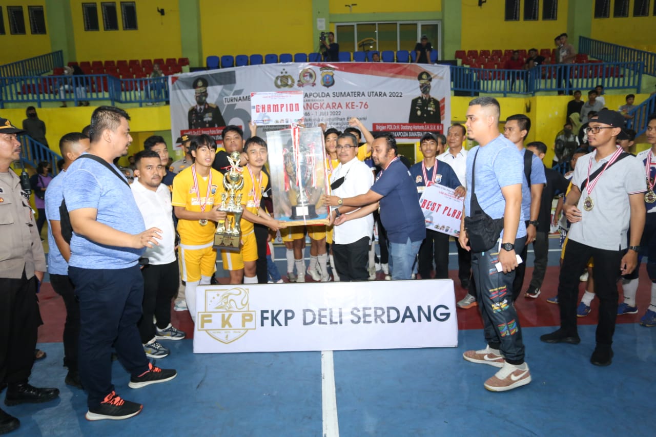 Kapolda Sumut Tutup Turnamen Futsal Dalam Rangka Hari Bhayangkara Ke-76