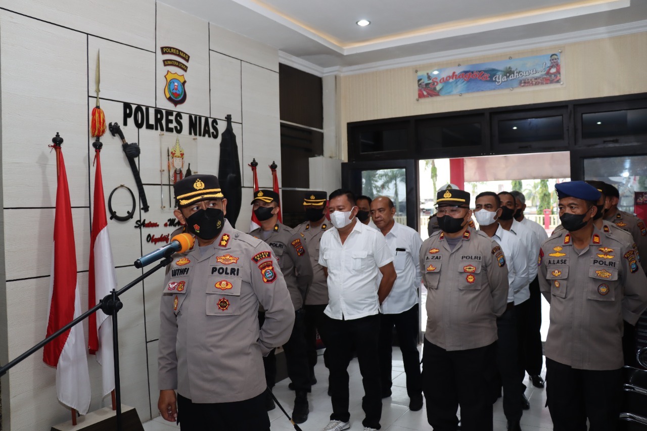 Kapolres Nias pimpin pelaksanaan Apel pagi, ini arahannya kepada Personil