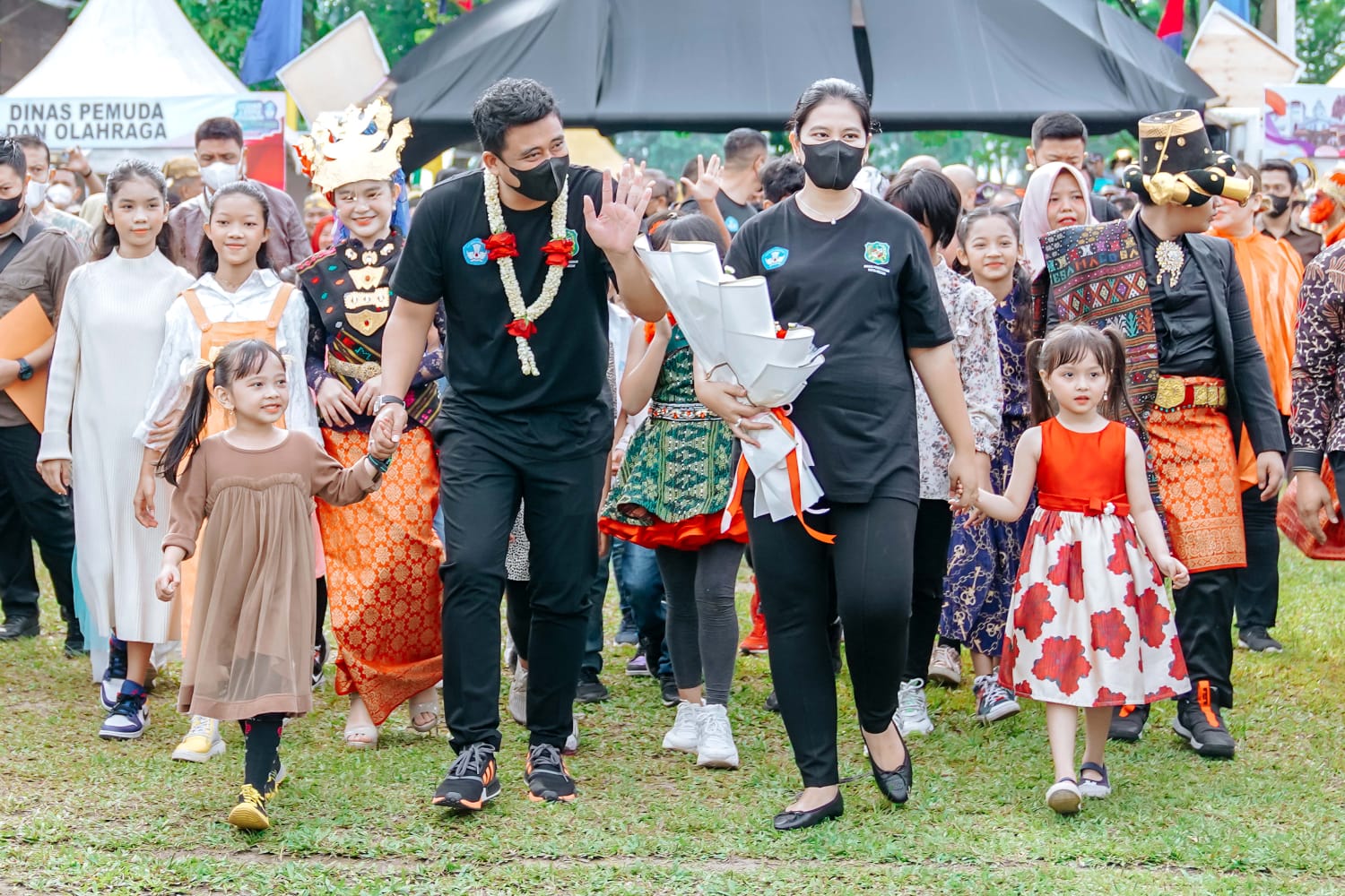 Didampingi Bunda PAUD Kota Medan, Bobby Nasution Buka Gebyar & Expo Pendidikan 2022