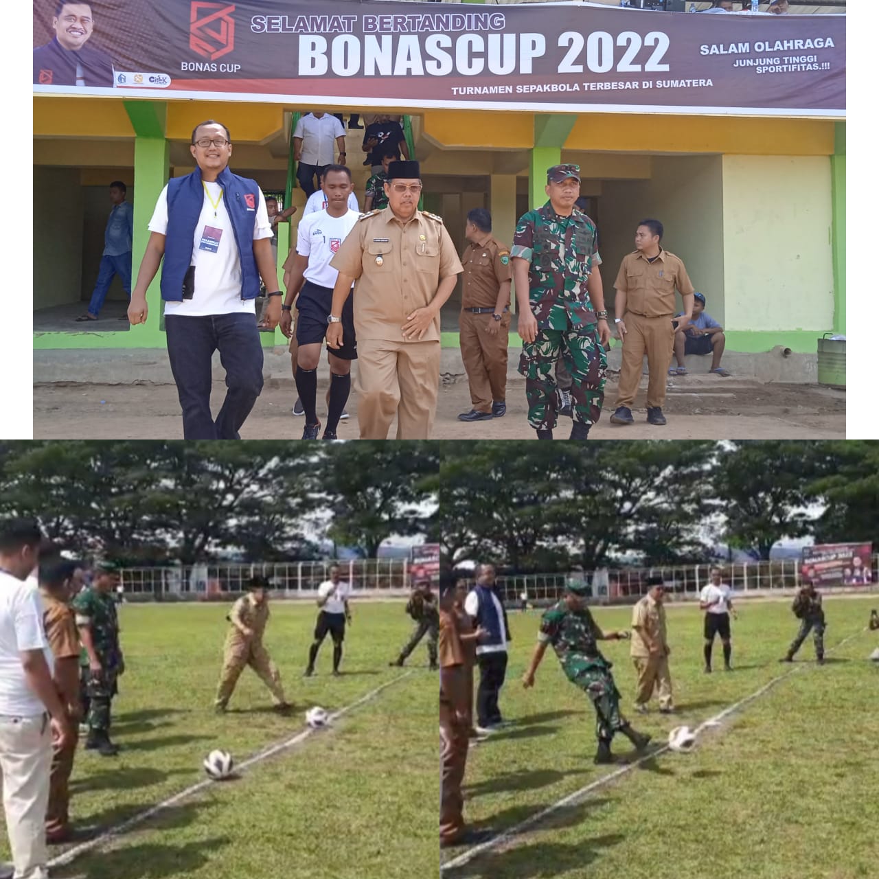 Wawako Padangsidimpuan Bersama Dandim 0212/Ts Buka Kick Off Bonas Cup 2022 Zona 4