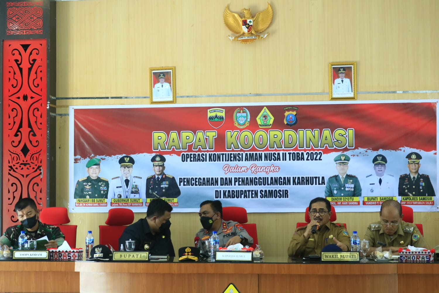 Rakor Bersama Kapoldasu Bersama Bupati Samosir Soal Maraknya Pembakaran Hutan